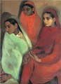 Amrita Sher Gil Grupo de tres chicas indias